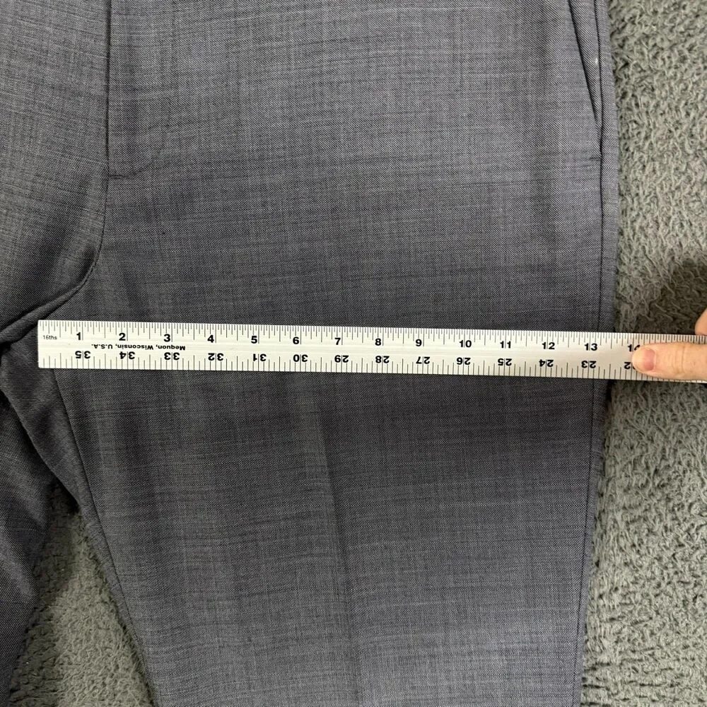 J Crew Dress Pants Mens 38x32 Gray Bowery Slim Fit Four Season Wool Stretch